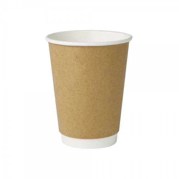 Paper cups double walled 300 ml / 12 oz, brown