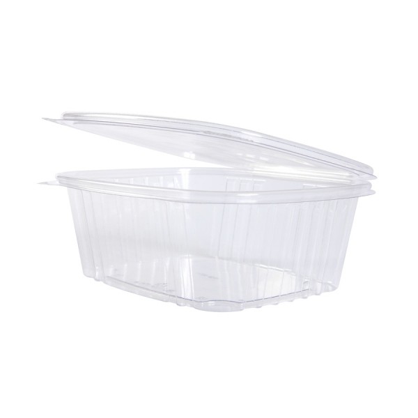 Pla Deli Containers 1000 Ml Hinged Lid